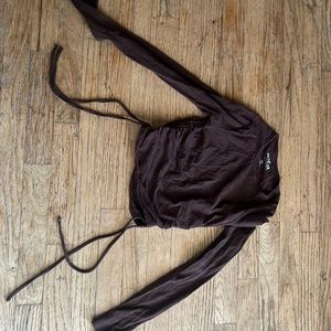 Brown long sleeved baby tee from hollister. from the "must-have collection"